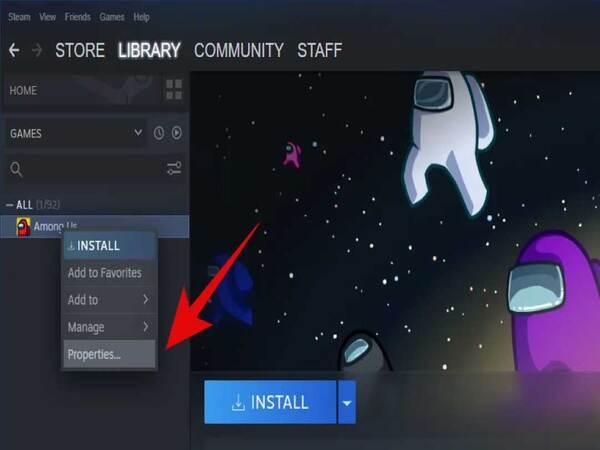 Cách tải Among Us qua ứng dụng Steam