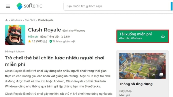 Tải game Clash Royale trên PC