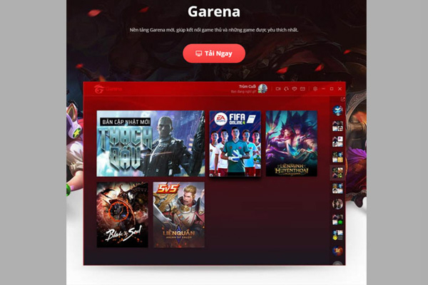 Tải FIFA Online 4 qua ứng dụng Garena PC