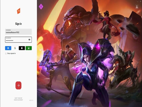 Đăng nhập vào tài khoản Riot Games