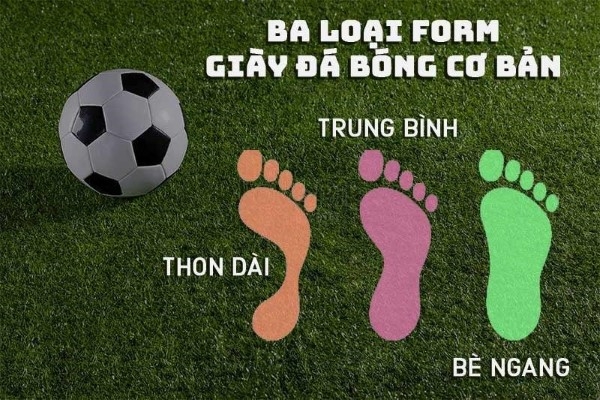 Các loại form giày đá bóng phổ biến