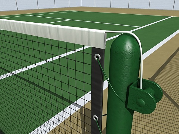 Cột và lưới sân Tennis